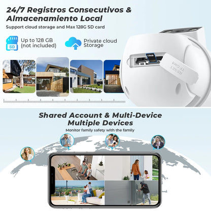 BESDER 4K 8MP/10MP Dual-Lens Outdoor Security Camera