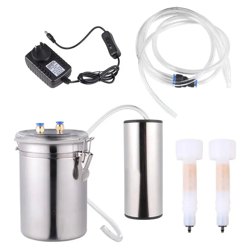 2L Stainless Compact Electric Milking Machine for Goats & Sheep Steel Bucket with Suction Pump