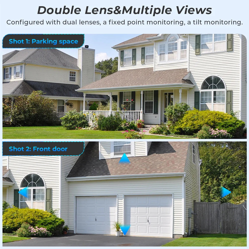 BESDER 4K 8MP/10MP Dual-Lens Outdoor Security Camera