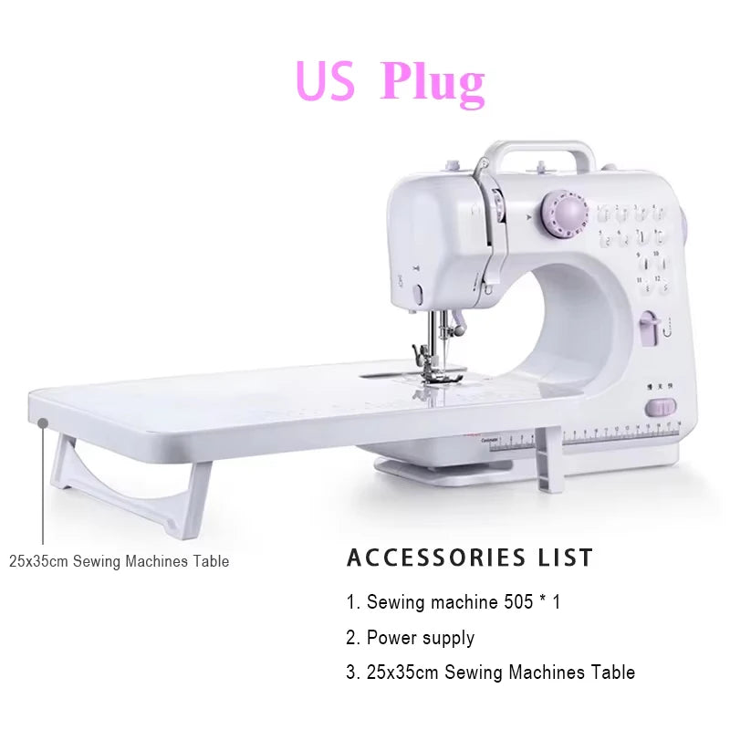 Compact Mini Sewing Machine With 12 Built-In Stitches