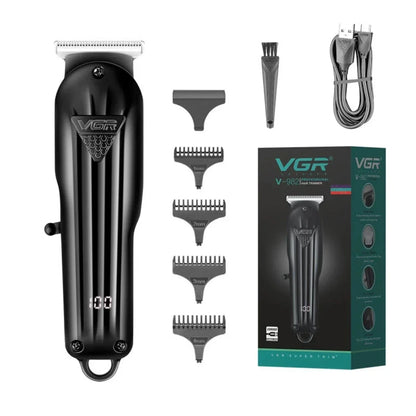 VGR V-282 Professional Cordless Hair Clipper with LED Display and Precision Blades