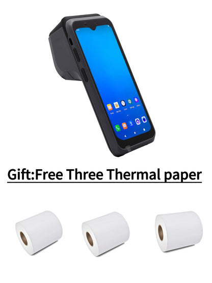 Google Android 10 Handheld POS Terminal with Built-In Printer and Barcode Scanner