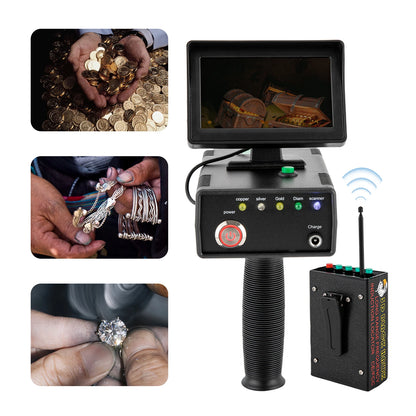 Professional High-Precision Metal Detector with Remote Guidance & LED Display