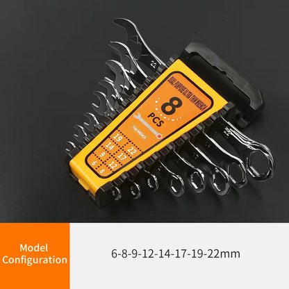 FUTE Ultra-Thin Double Open-End Wrench Set (6–32mm)