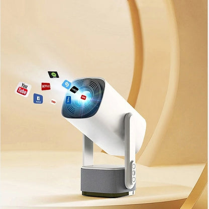 Salange K2 Smart 4K Projector with Built-in Battery and Bluetooth Speaker