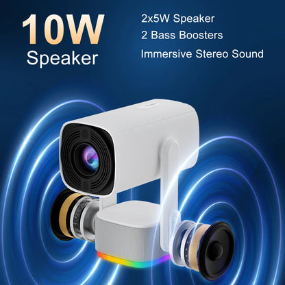 Salange K2 Smart 4K Projector with Built-in Battery and Bluetooth Speaker