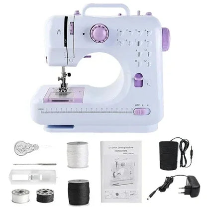 Compact Mini Sewing Machine With 12 Built-In Stitches