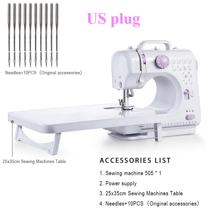 Compact Mini Sewing Machine With 12 Built-In Stitches