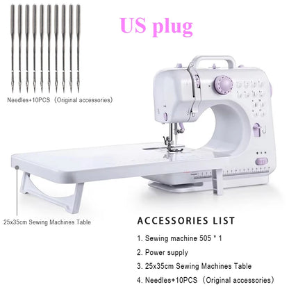 Compact Mini Sewing Machine With 12 Built-In Stitches