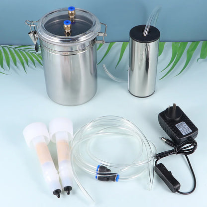 2L Stainless Compact Electric Milking Machine for Goats & Sheep Steel Bucket with Suction Pump