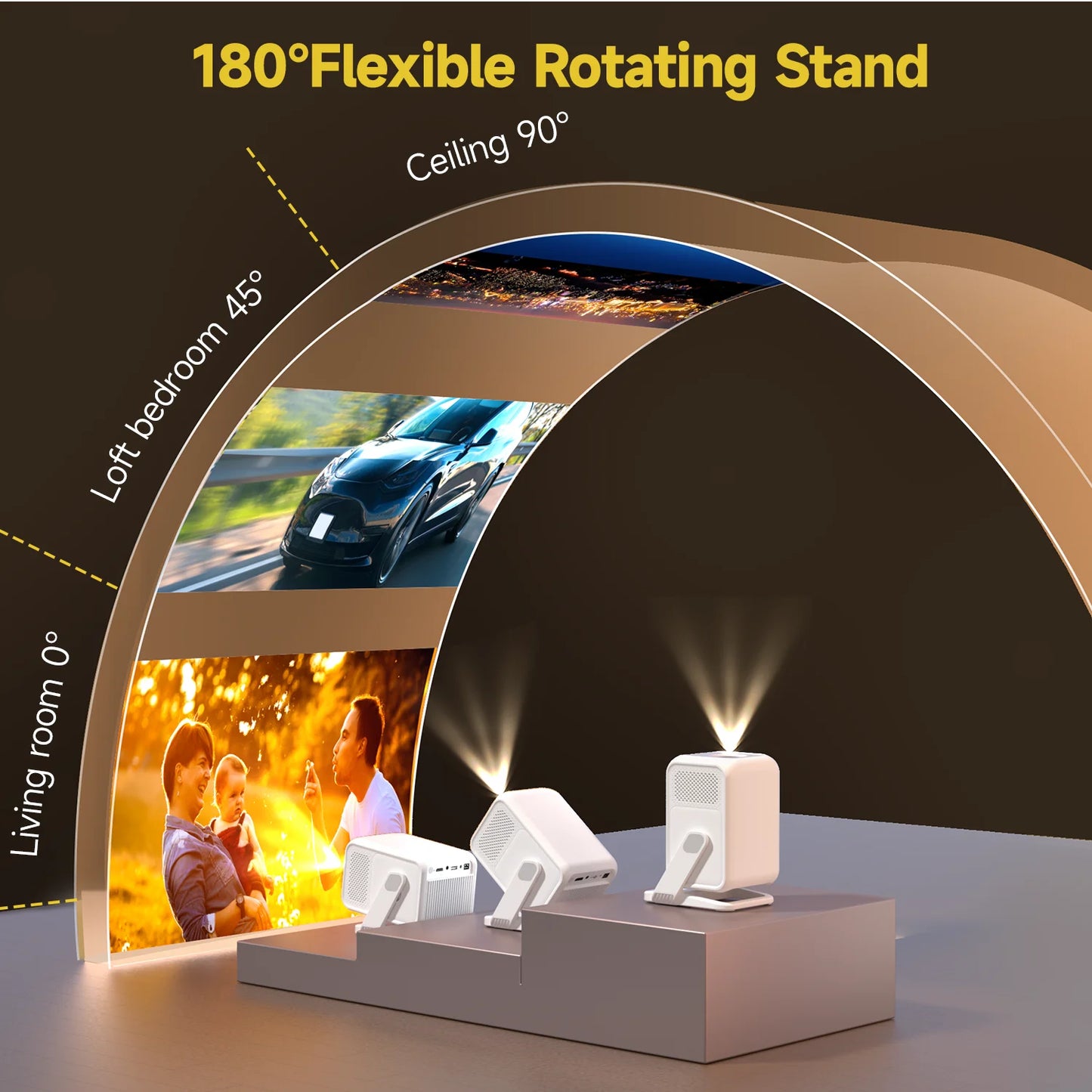 Magcubic HY310X Smart 4K Projector with Auto Focus and Built-in HiFi Speaker