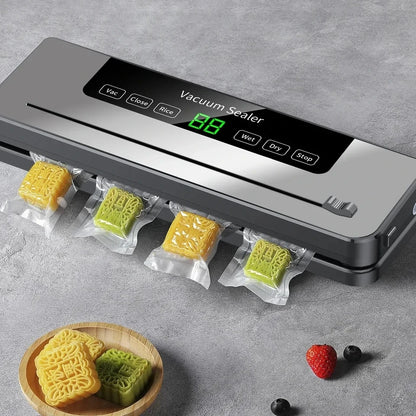 Electric Food Vacuum Sealer with Built-In Cutter & Touch Controls