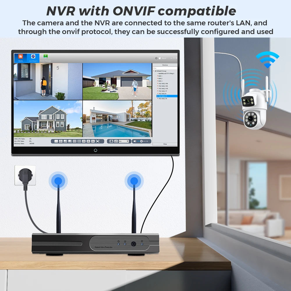 BESDER 4K 8MP/10MP Dual-Lens Outdoor Security Camera