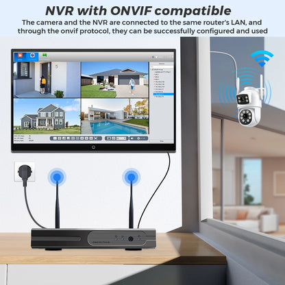 BESDER 4K 8MP/10MP Dual-Lens Outdoor Security Camera