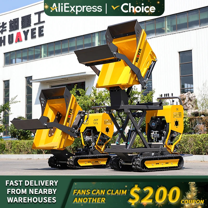  Mini Crawler Dumper 500kg 800kg Customized Fast Delivery High Quality  Mountain slope use Mini Dumper