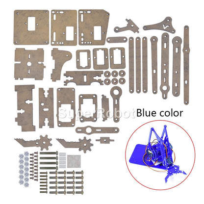 SG90 MG90S 4 Dof Unassembly Acrylic Mechanical Robot Manipulator Claw Kit