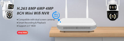 BESDER 4K 8MP/10MP Dual-Lens Outdoor Security Camera