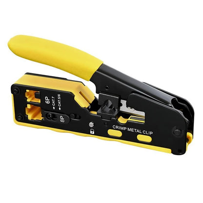 All-in-One RJ45/RJ12/RJ11 Pass-Through Network Cable Crimping Tool