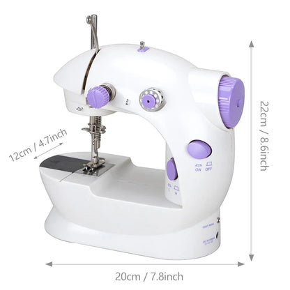 Portable Electric Household Sewing Machine with Light & Speed Control for Beginners and Home DIY Projects