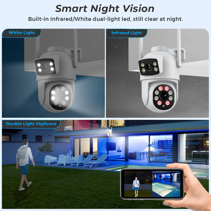 BESDER 4K 8MP/10MP Dual-Lens Outdoor Security Camera
