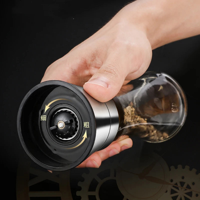 Premium Stainless Steel Salt and Pepper Grinder Set with Adjustable Ceramic Rotor