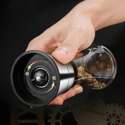 Premium Stainless Steel Salt and Pepper Grinder Set with Adjustable Ceramic Rotor