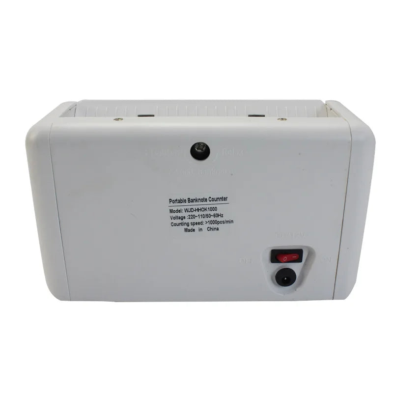 K-1000 Portable Money Counter with UV/MG Detection and Rechargeable Battery