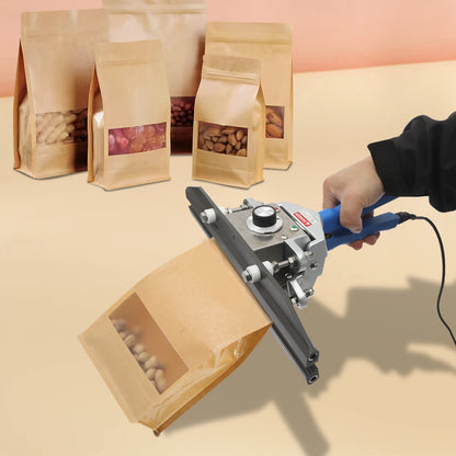 Portable 500W Handheld Heat Sealer with Adjustable Temperature and Double-Sided Heating