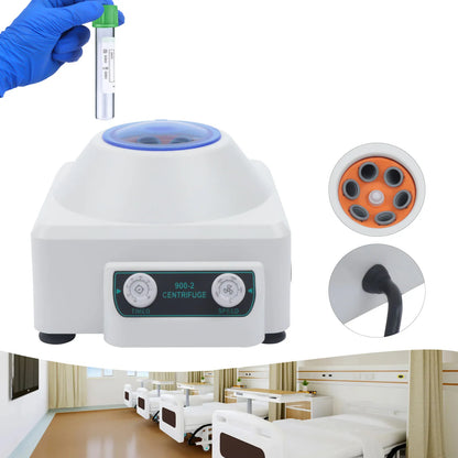 Compact Electric Lab Centrifuge with Adjustable Speed and Timer