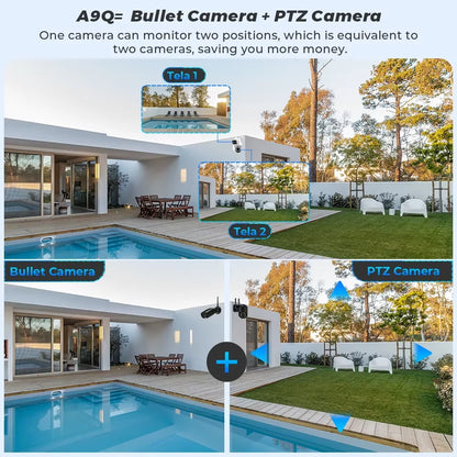 BESDER 4K 8MP/10MP Dual-Lens Outdoor Security Camera
