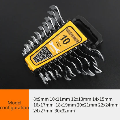 FUTE Ultra-Thin Double Open-End Wrench Set (6–32mm)