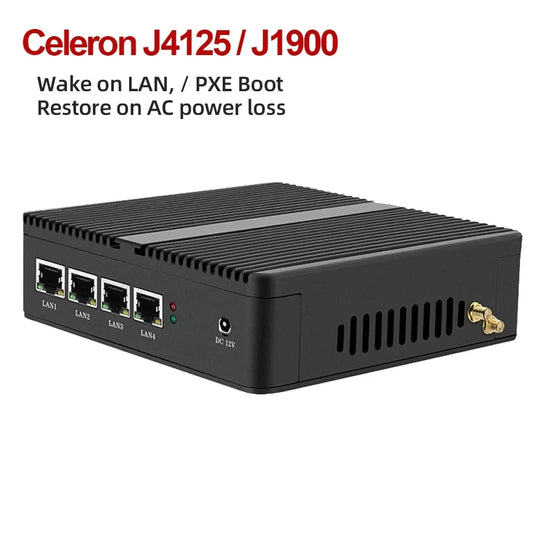 BEBEPC 4LAN Fanless Mini PC Firewall Router