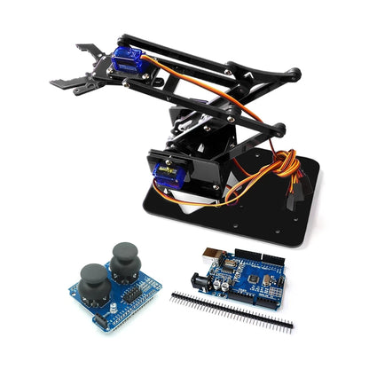 SG90 MG90S 4 Dof Unassembly Acrylic Mechanical Robot Manipulator Claw Kit