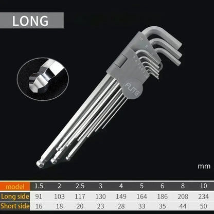 FUTE 9PCS Hex & Allen Wrench Set