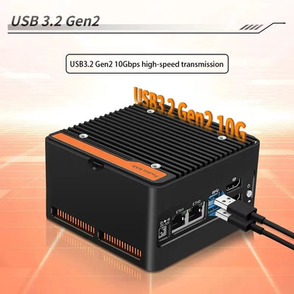 Hot 4 x NVMe Mini NAS Server 4 Bay NAS N100 3 N355 Pocket PC with Dual LAN,Dual HDMI 2.0,USB3.2 Gen2,Support BT5.4/WiFi6/WiFi7