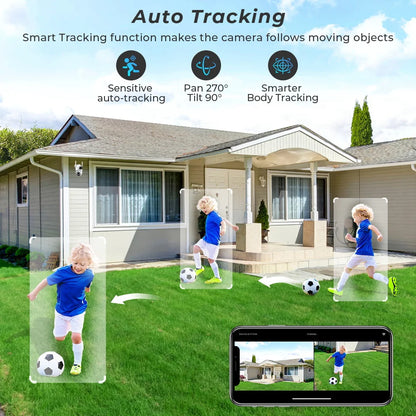 BESDER 4K 8MP/10MP Dual-Lens Outdoor Security Camera