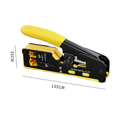 All-in-One RJ45/RJ12/RJ11 Pass-Through Network Cable Crimping Tool