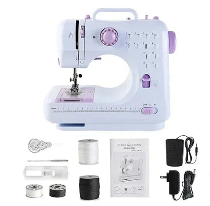 Compact Mini Sewing Machine With 12 Built-In Stitches