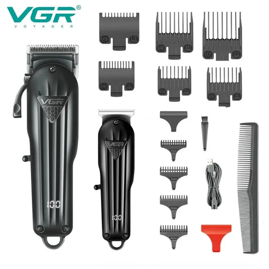 VGR V-282 Professional Cordless Hair Clipper with LED Display and Precision Blades