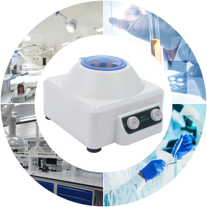 Compact Electric Lab Centrifuge with Adjustable Speed and Timer