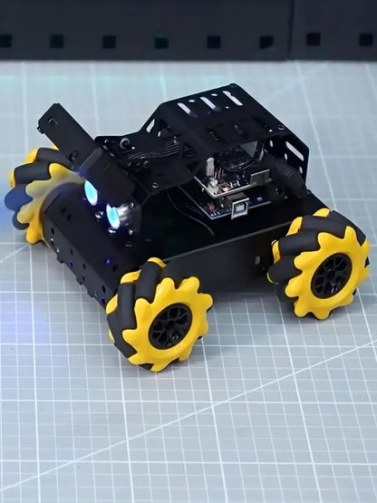 MiniAuto 4WD Programmable Mecanum Robot Car with AI Vision and Bluetooth Control