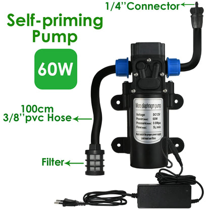 5M-30M Garden Watering System Self-priming Pump Timer 360° Bendable Mist Brass Cooling Sprinkler Drip Irrigation Kit Pot Bonsai