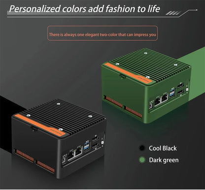 Hot 4 x NVMe Mini NAS Server 4 Bay NAS N100 3 N355 Pocket PC with Dual LAN,Dual HDMI 2.0,USB3.2 Gen2,Support BT5.4/WiFi6/WiFi7