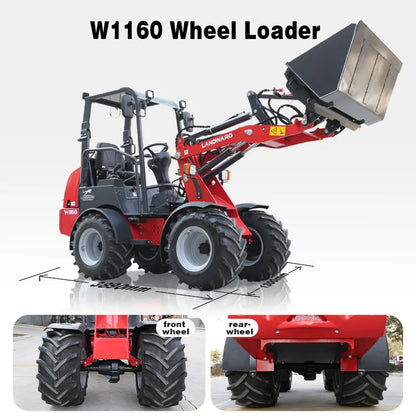 Macward High-Powered All-Terrain Loader Customized 4WD Wheel Loader with Kubota Engine