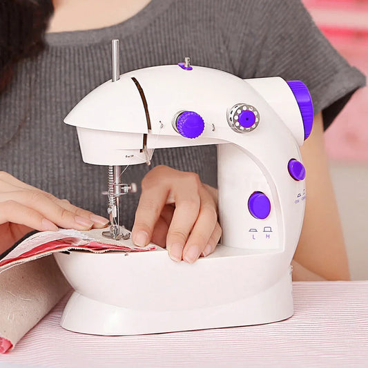 Portable Electric Household Sewing Machine with Light & Speed Control for Beginners and Home DIY Projects