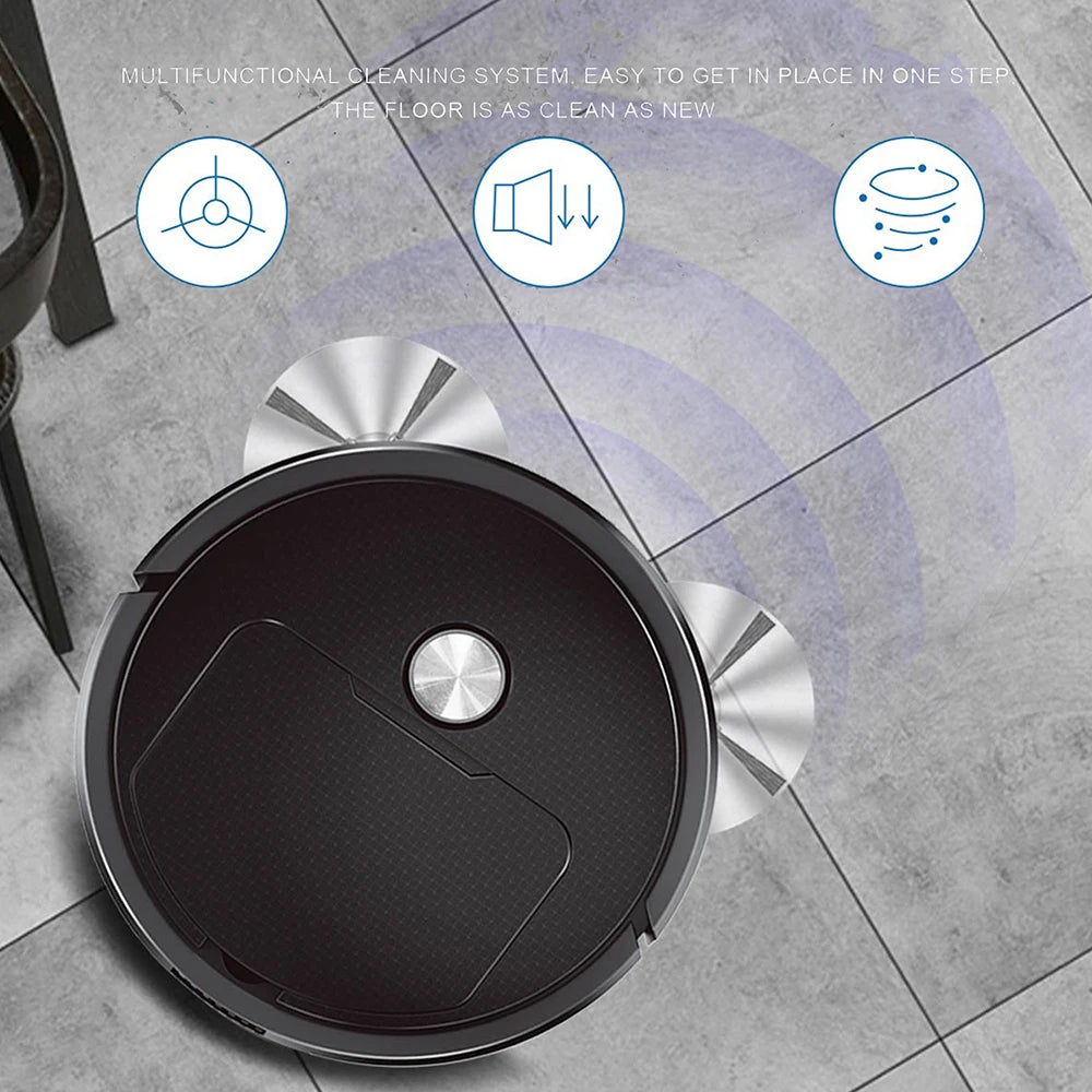 Wireless 3-in-1 Mini Smart Sweeping Robot Vacuum