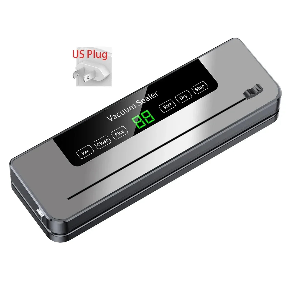 Electric Food Vacuum Sealer with Built-In Cutter & Touch Controls