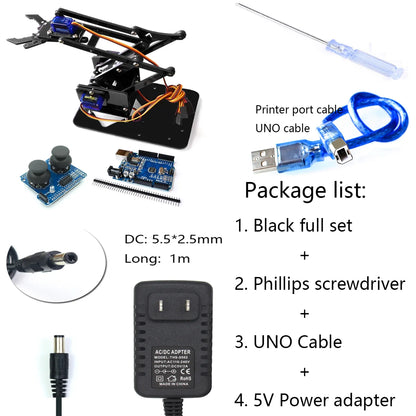 SG90 MG90S 4 Dof Unassembly Acrylic Mechanical Robot Manipulator Claw Kit