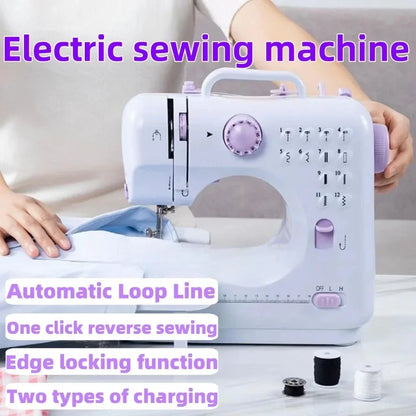 Compact Mini Sewing Machine With 12 Built-In Stitches