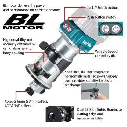 Rechargeable Makita DRT50 Cordless Brushless Trimmer